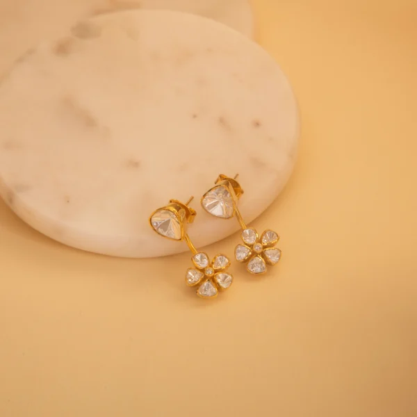 1_Floral_Screw_Back_925_Silver_Earrings_Polki_Finish_Noorish_Jewellery